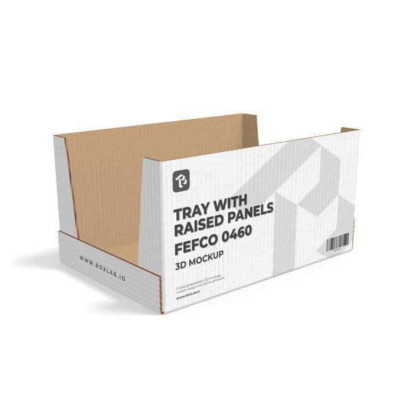 Tray with Raised Panels, FEFCO 0460