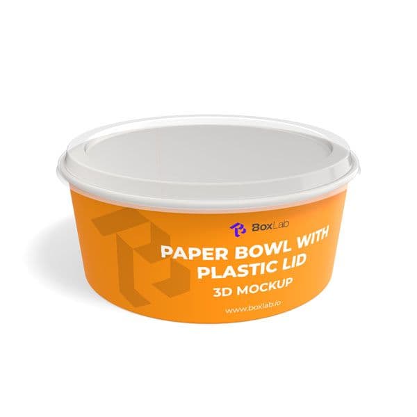 Paper Bowl with Plastic Lid