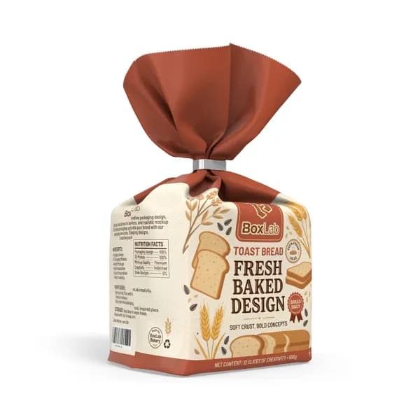 Toast Bread Bag with Clip